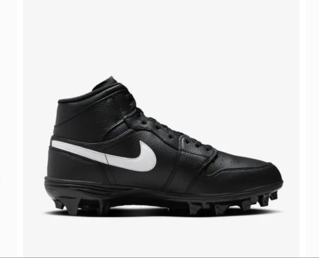 アメフトスパイクJORDAN1 MID ALPHA MENACEブラック29cm