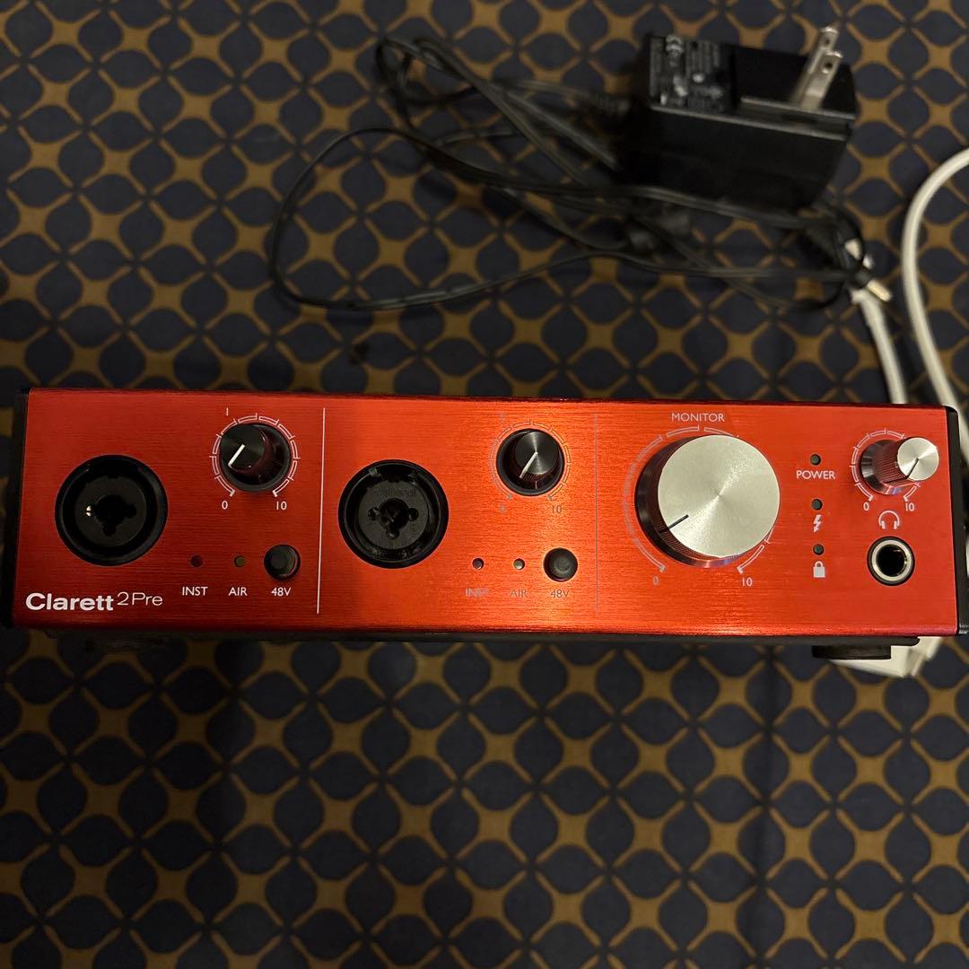 Focusrite Claret 2Pre thunderbolt ケーブル付き