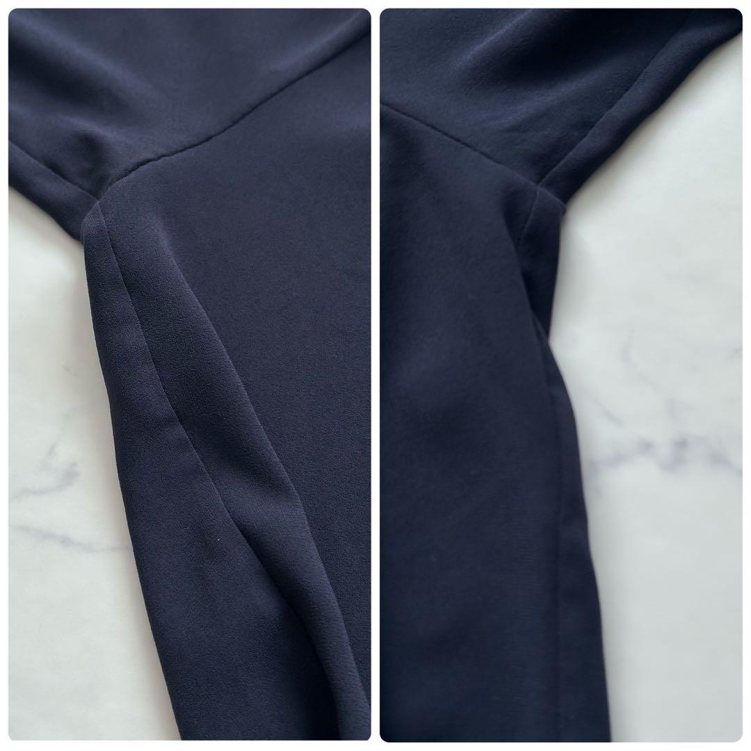 BEIGE, ベイジ 4 HERM ボウタイブラウス ネイビー