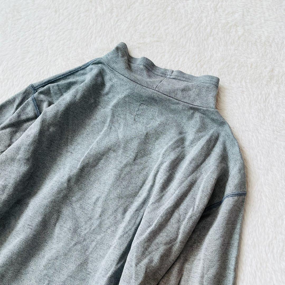 【ハイスポーティングギア】ハイネック長袖Tシャツ パッチワーク 綿100 日本製