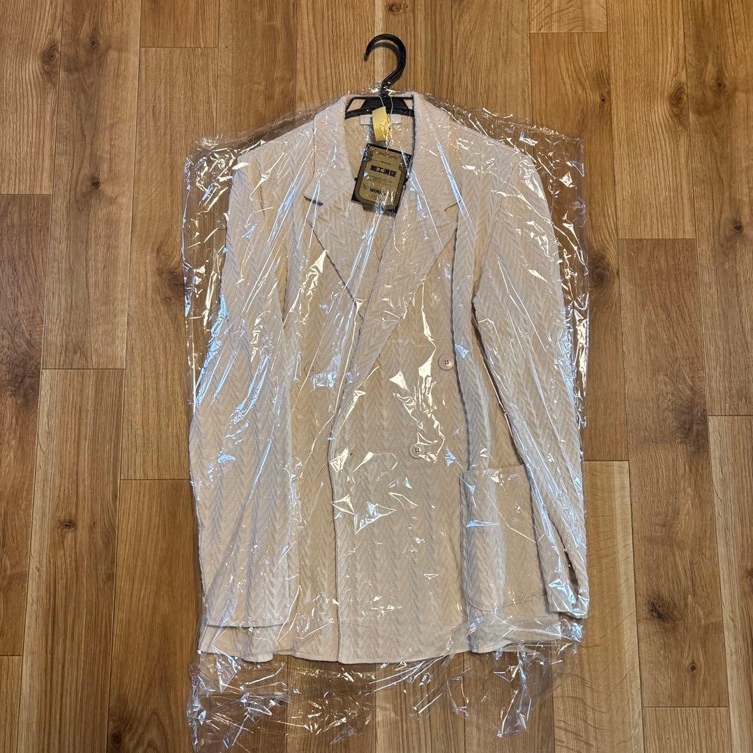 LARDINI テーラードジャケット ダブル ベージュホワイト　M