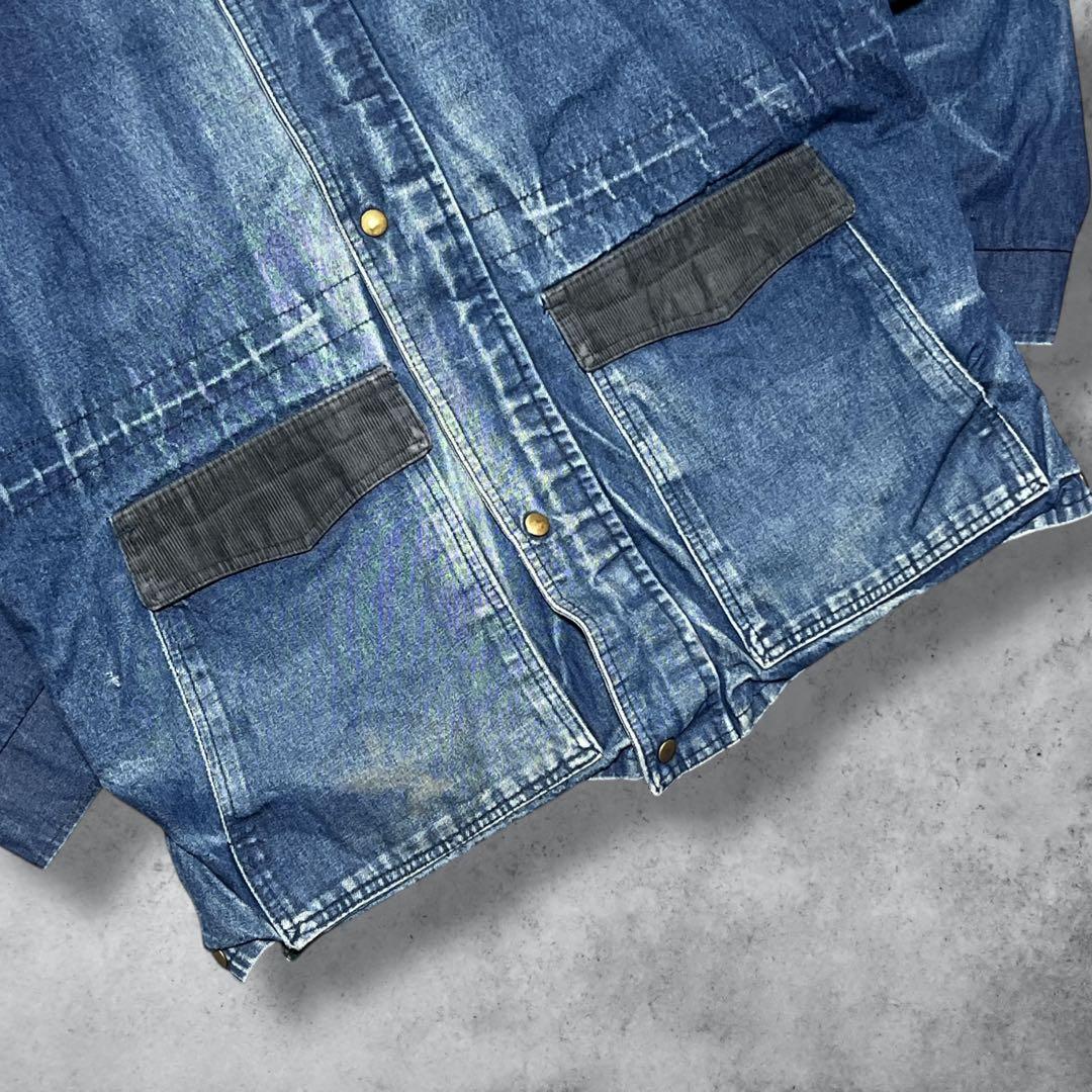 【湘南】Wallsデニムジャケットカバーオール90sヴィンテージ青ブルー