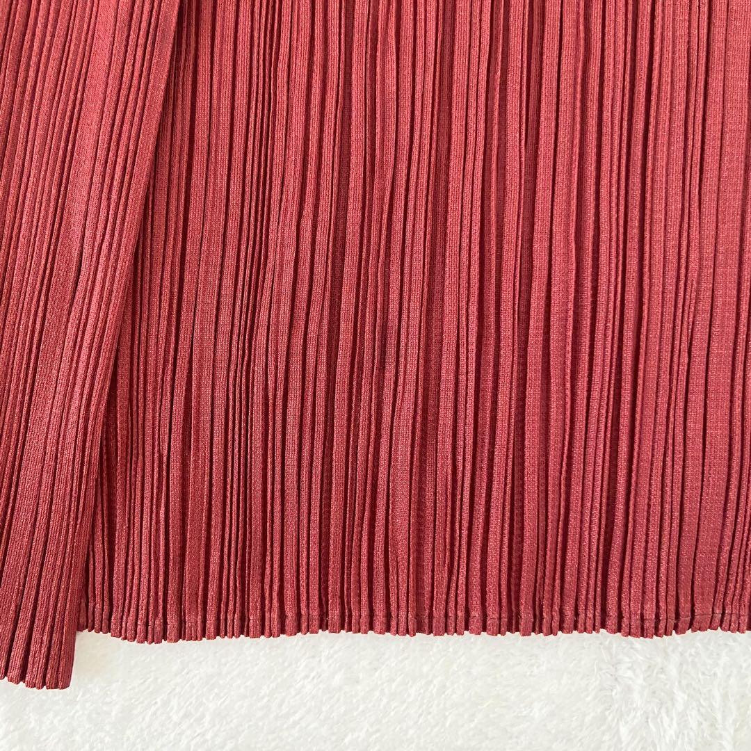 美品　プリーツプリーズ　羽織り　1ボタン　トップス　カーディガン　ブラウス　4