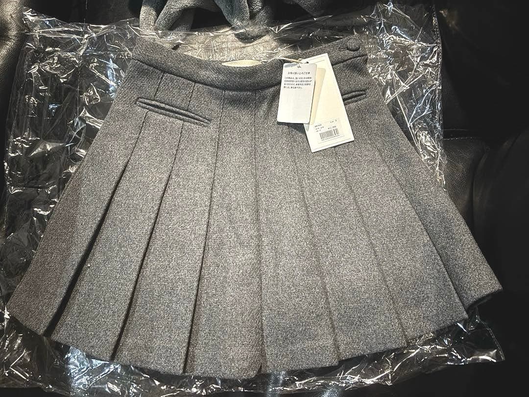 スカート ANDMARY Zoey pleats mini skirt gray