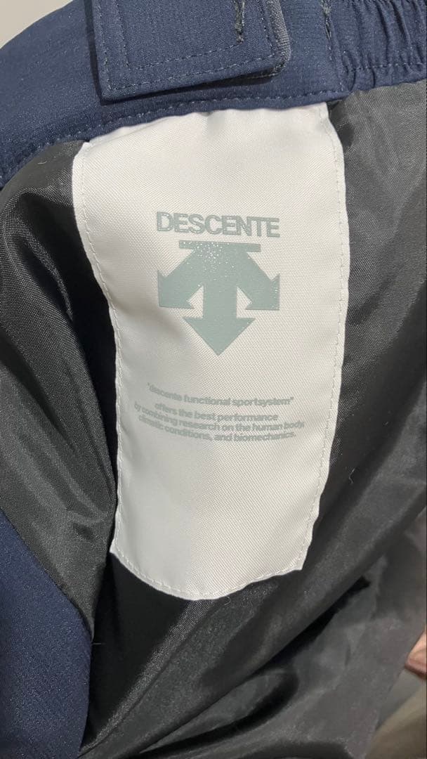 【美品】ネイビー サスペンダー付き 上下スキーウェア