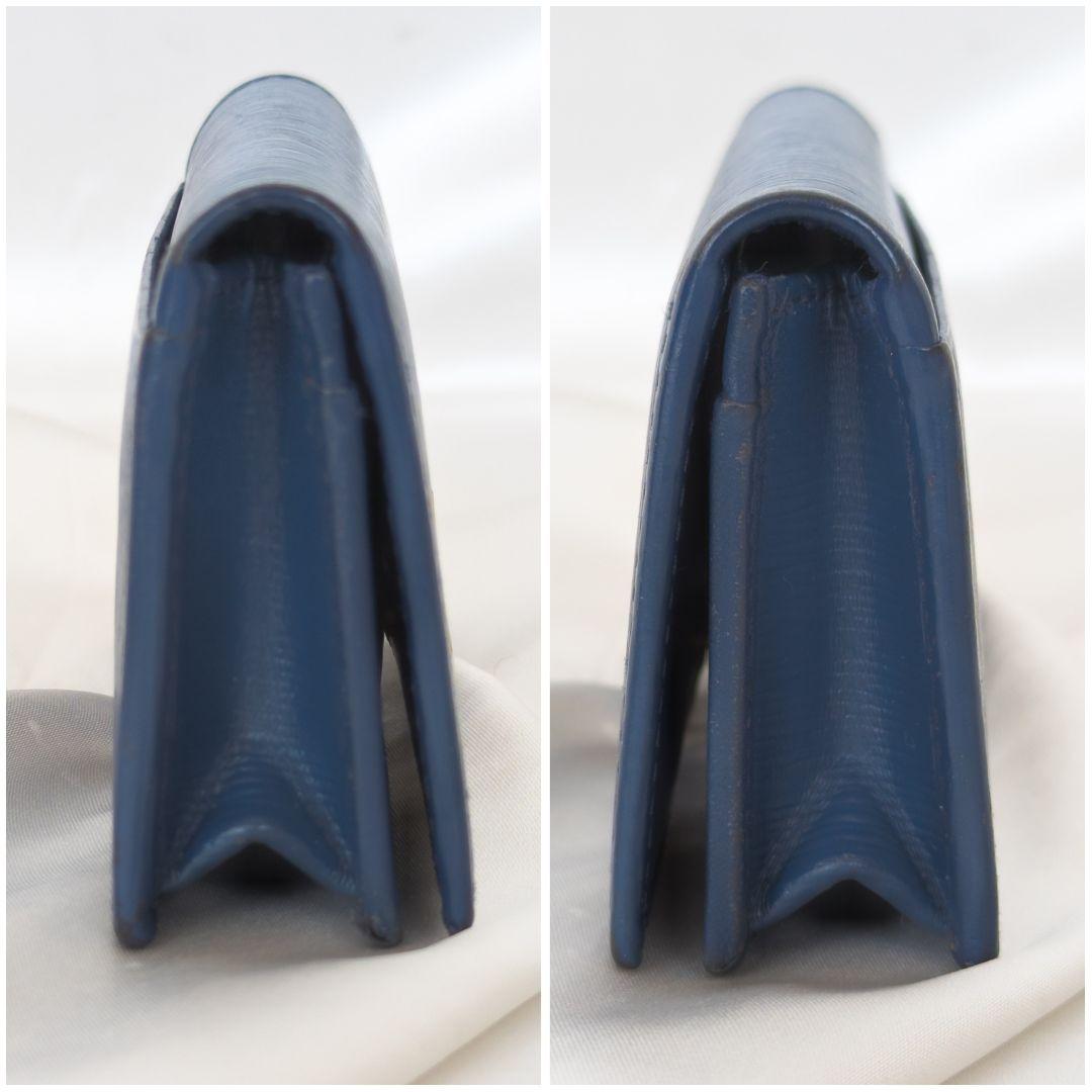 【美品】PRADA プラダ サフィアーノ 名刺入れ カードケース　ネイビー