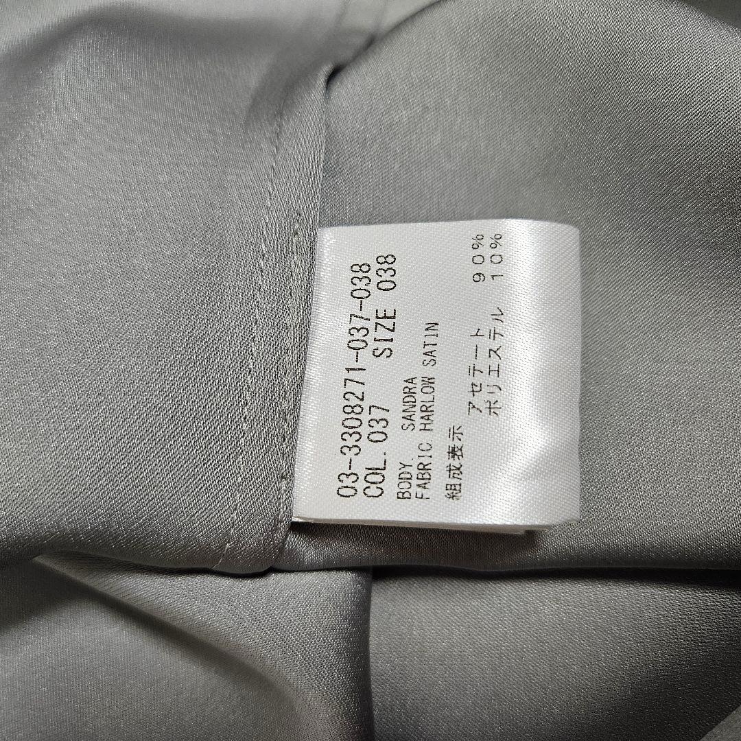 新品　theory luxe　セオリーリュクス　ボウタイサテンブラウス　グレー