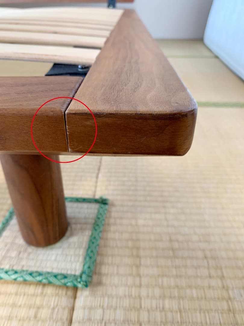 無印良品　ベッドフレーム・ダブル＋ヘッドボード（ウォールナット材）