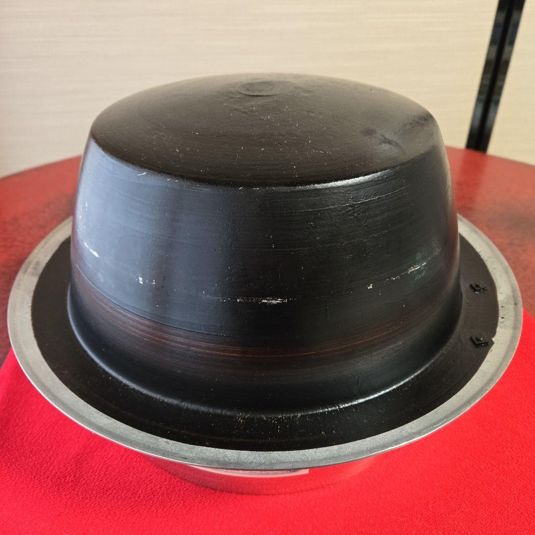 【未使用品】羽釜26cm(2.3升) 　お釜　蓋付き アルミ製　カン付　説明書付