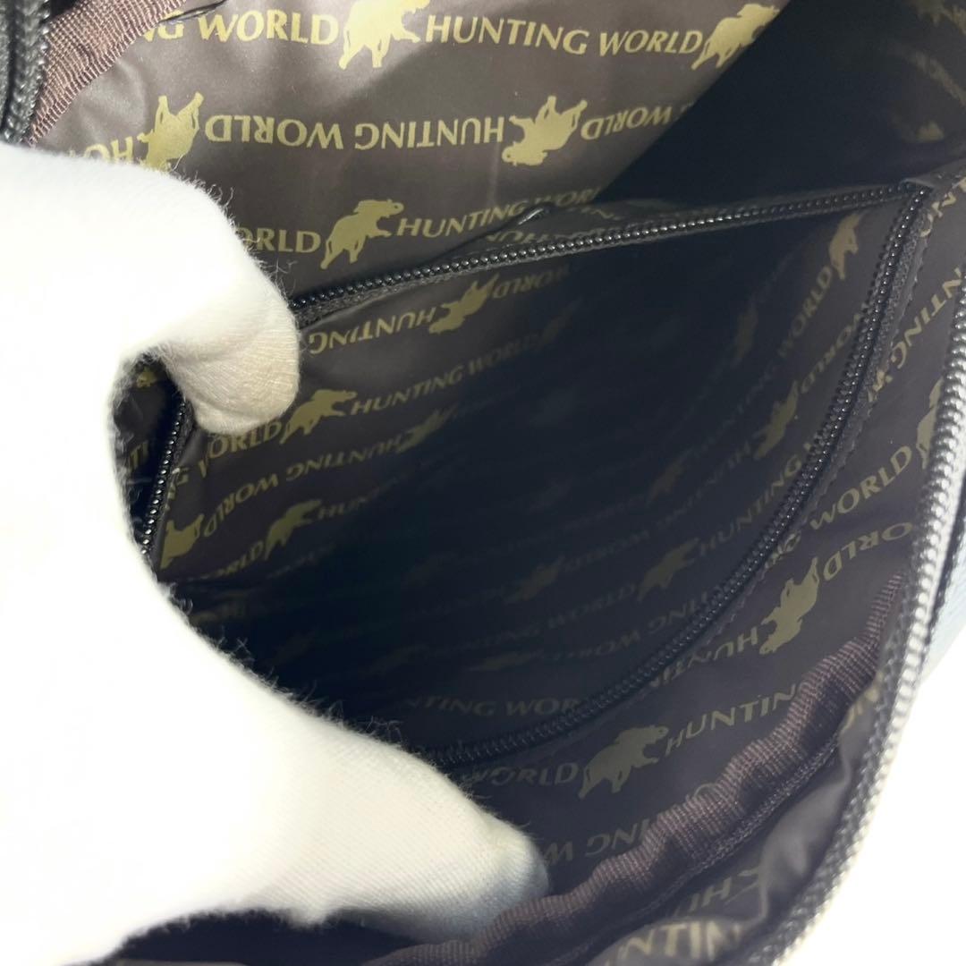 美品 HUNTING WORLD ショルダーバッグ キャンバス a781