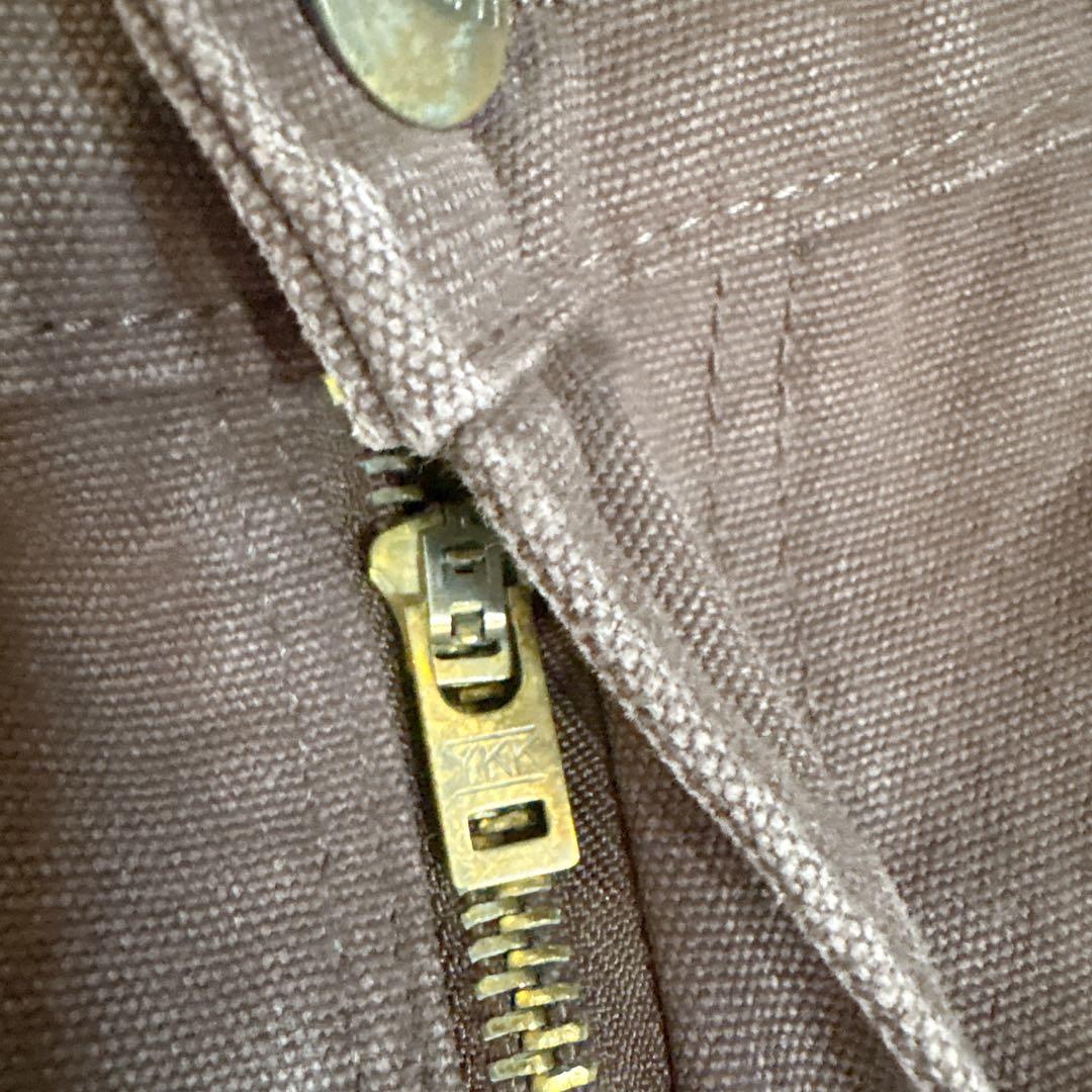 カーハート ダブルニー ワークパンツ w34 ブラウン ロゴ古着