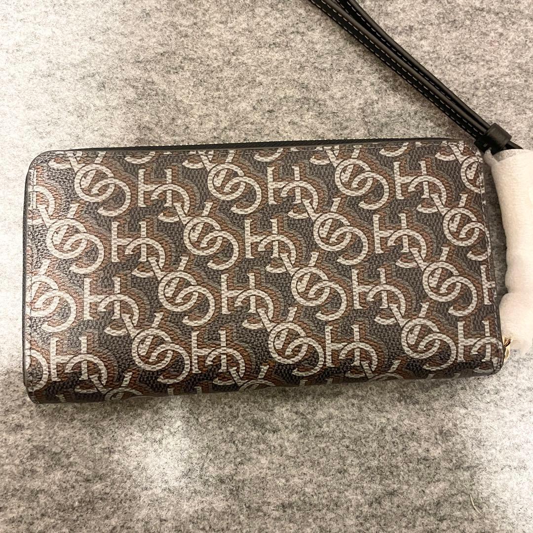 【未使用】　COACH 長財布　モノグラムプリント　着脱ストラップ　ブラック