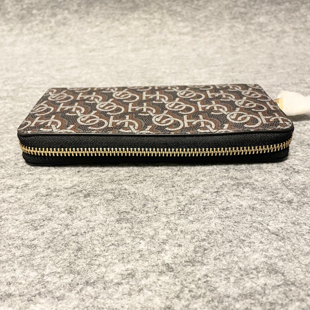 【未使用】　COACH 長財布　モノグラムプリント　着脱ストラップ　ブラック