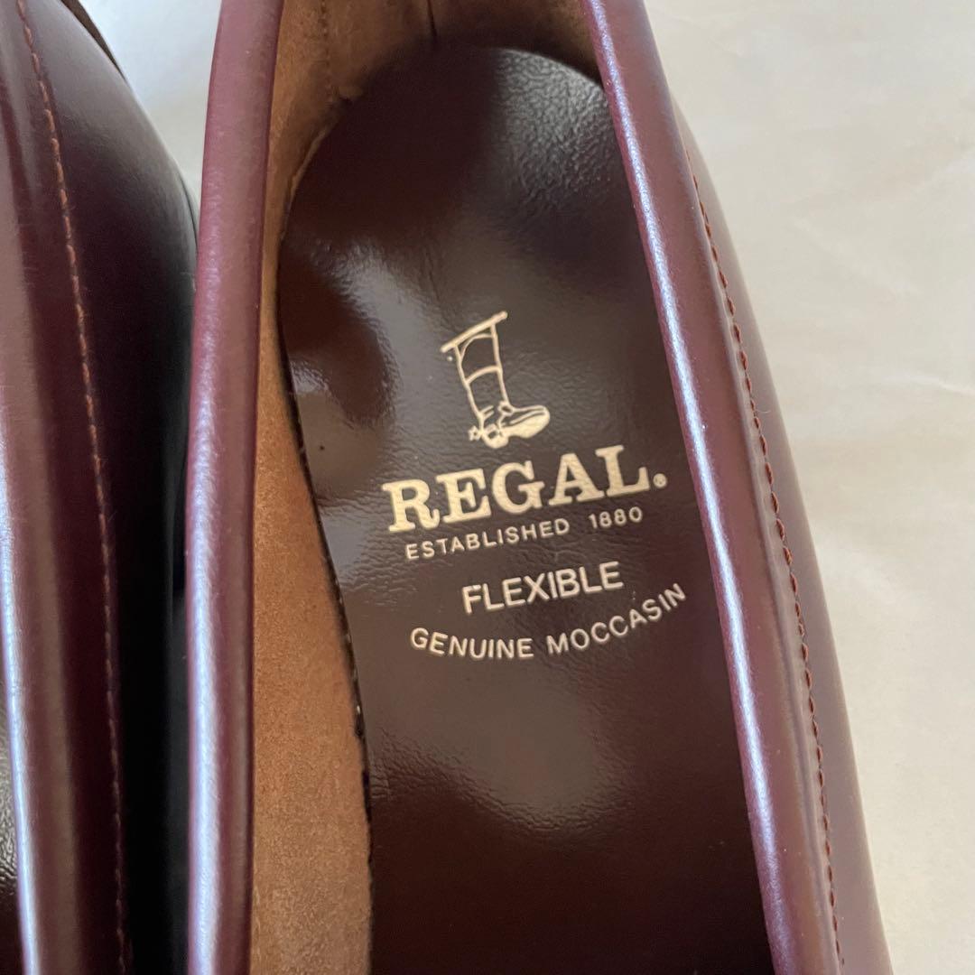 【訳あり新品未使用品】REGAL ローファー　鏡面加工　茶　24cm 牛革