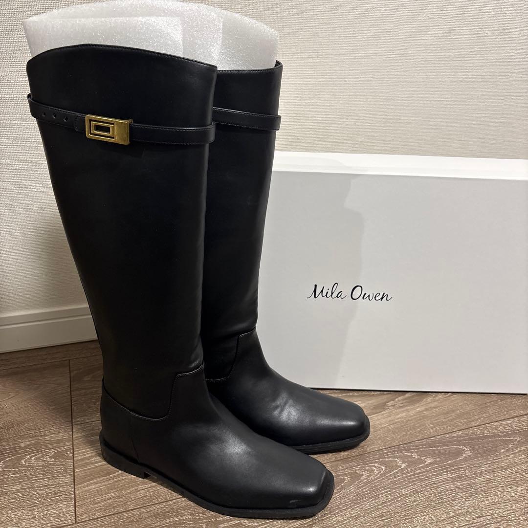 新品⭐︎未使用品　Mila Owen ブラックロングブーツ