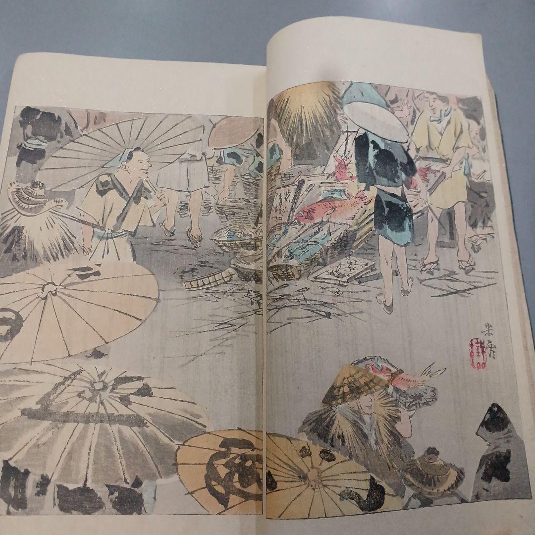 浮世絵　春陽堂　美術世界　巻の六　綿絵　木版画集　明治和本