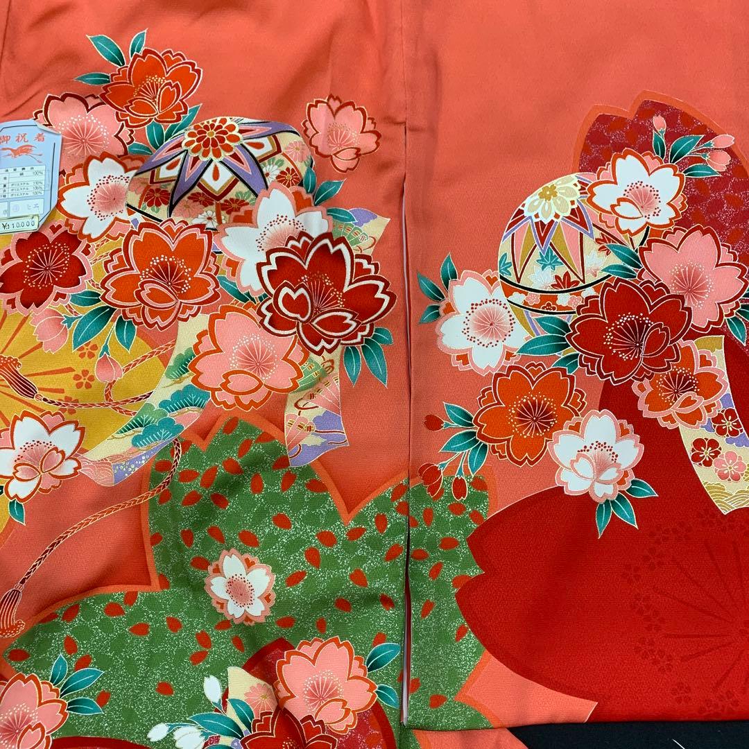 新品（純古典仕様）お宮参り 産着 祝着のきもの　京友禅染　四季花王朝桜毬古典文