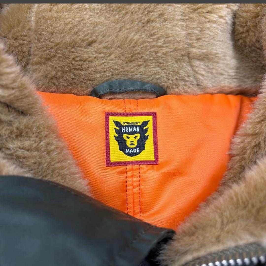 ヒューマンメイド☆バックロゴワッペンN-2Bミリタリーナイロンジャケット