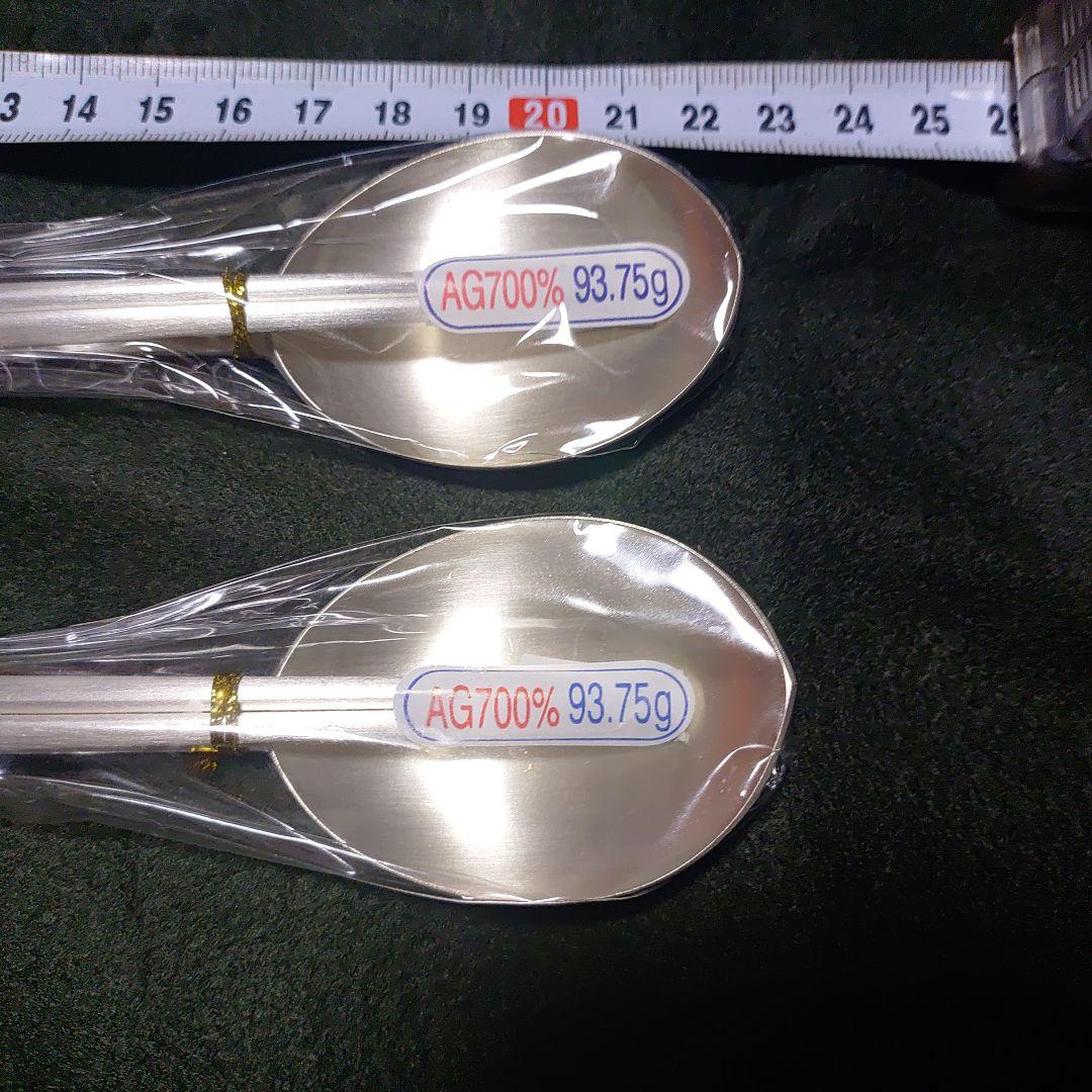 AG700％のスプーン&ハシ　韓国