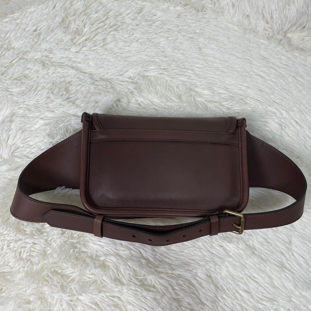 COACH コーチ ボディバッグ 70989 レザー ブラウン レッド レガシー