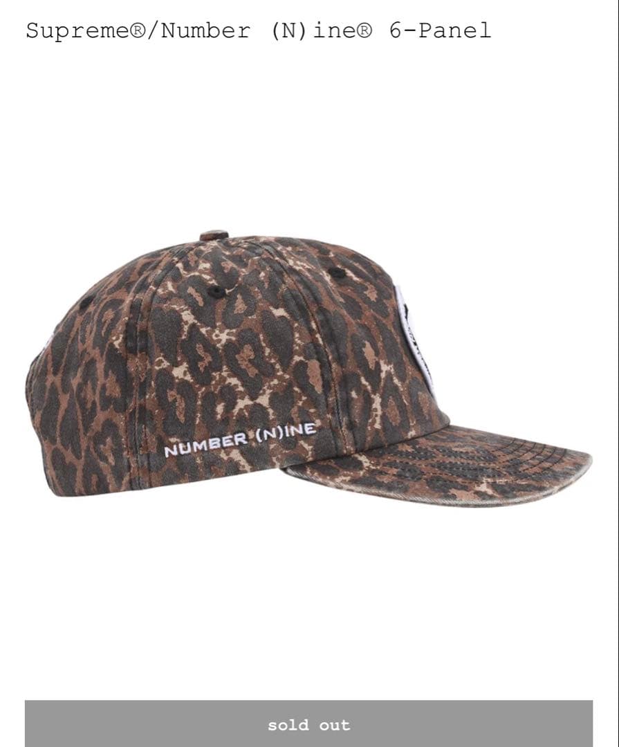 帽子 Supreme x Number (N)ine 6-Panel\"Leopard\"