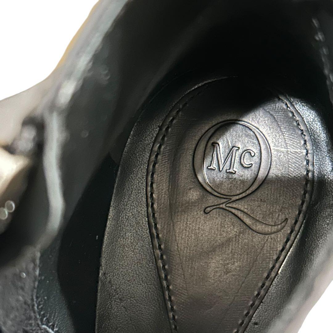 新品未使用　MCQ マックイーン　ポインテッドトゥ　ブーティ　モノトーン　革靴
