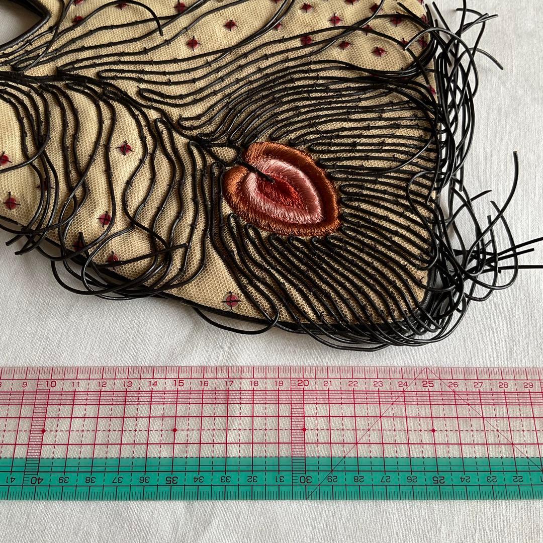 JAMIN PUESH孔雀の羽柄　刺繍バッグ【匿名配送】