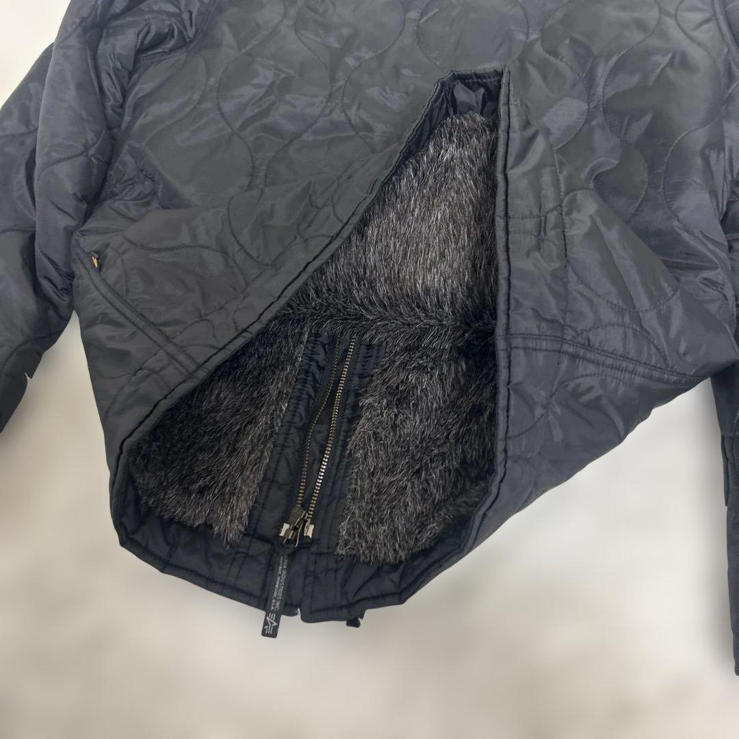 【極美品】ALPHA ファー　ナイロン　N-1 デッキ ジャケット　M