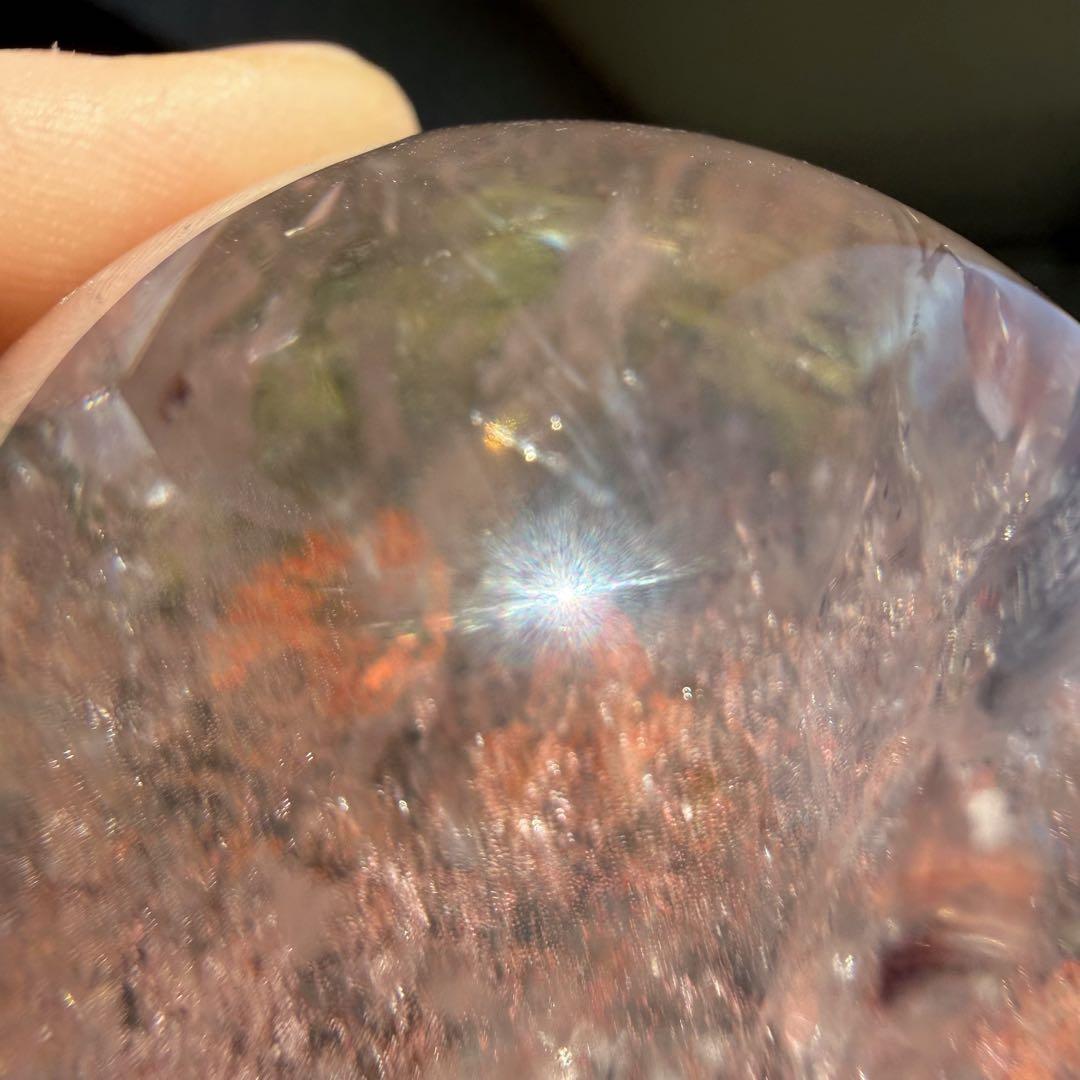 高品質　濃いピンク　ピンクアゼツライト　スフィア　台座付き　ピンククォーツ①