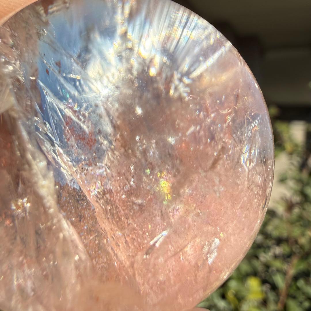 高品質　濃いピンク　ピンクアゼツライト　スフィア　台座付き　ピンククォーツ①