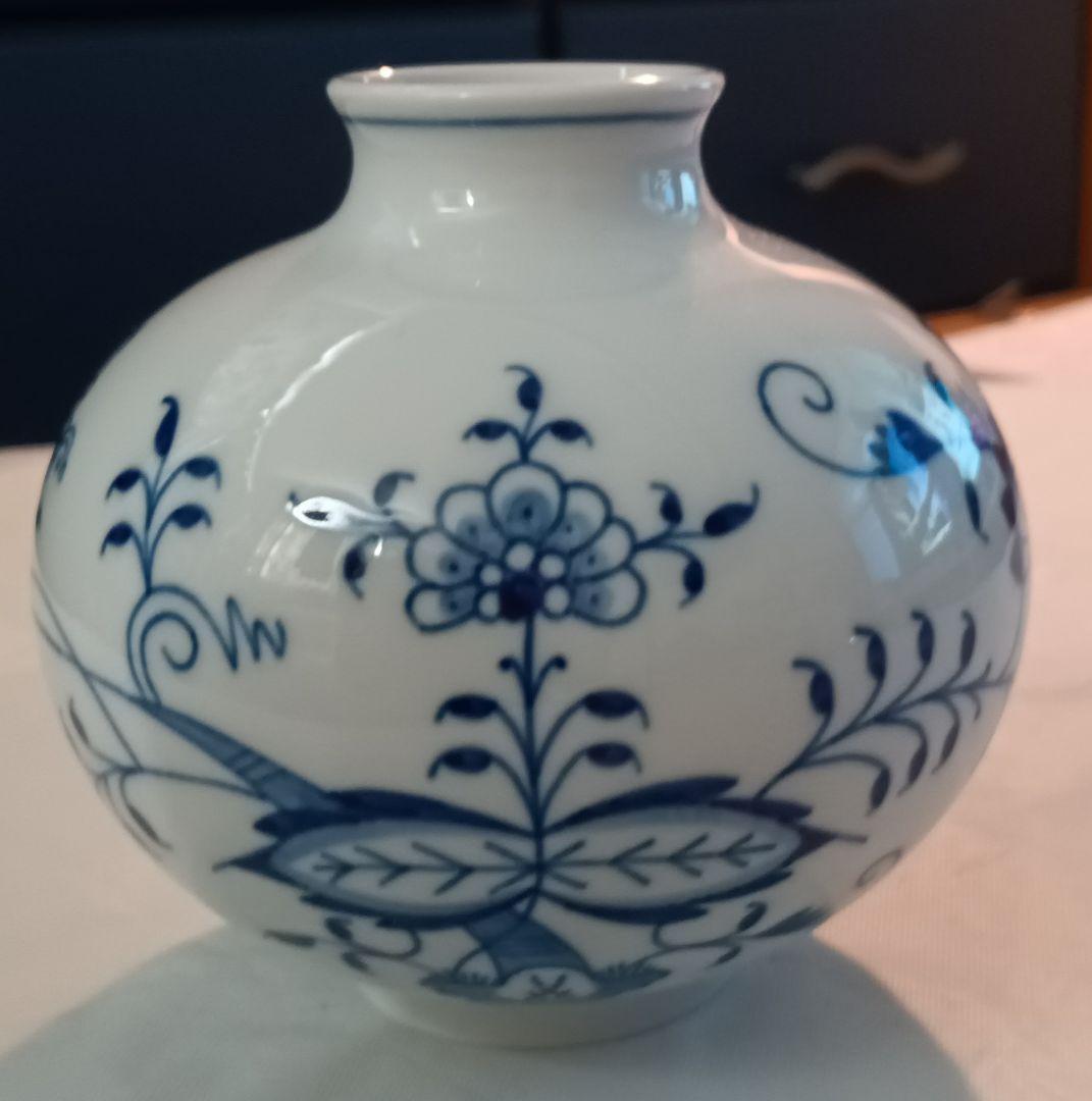 【マイセン】　Meissen　ブルーオニオン　フラワーベース　花器　一輪挿し