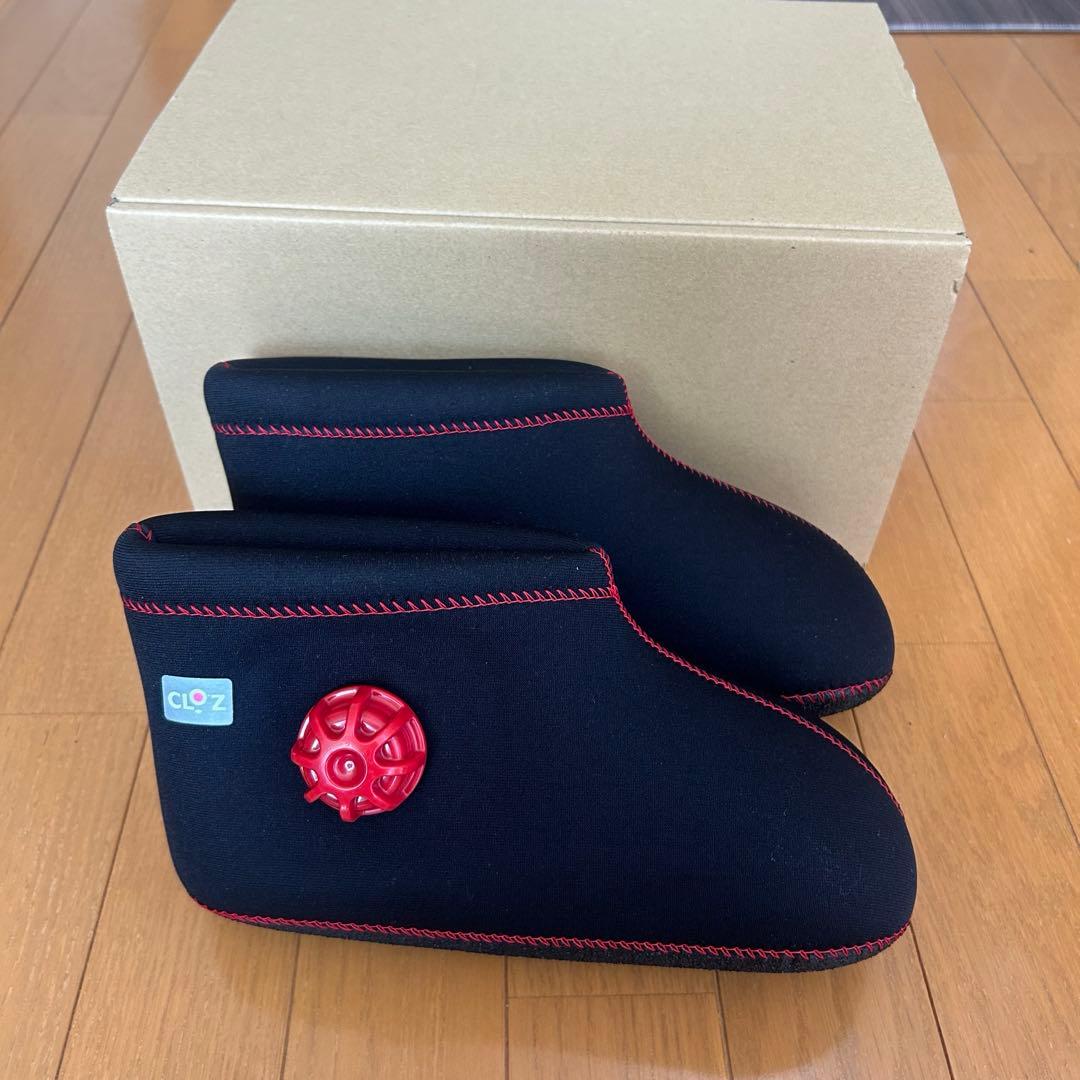 【箱付き美品】クロッツCLOZやわらか湯たんぽ足用ショート黒ブラックS