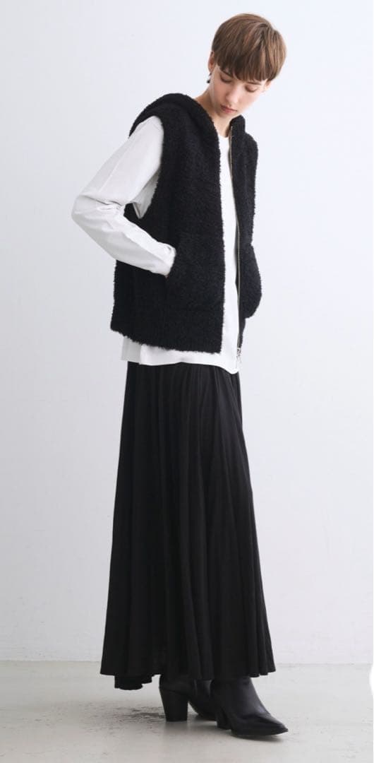 three dots フェザーウール ベスト