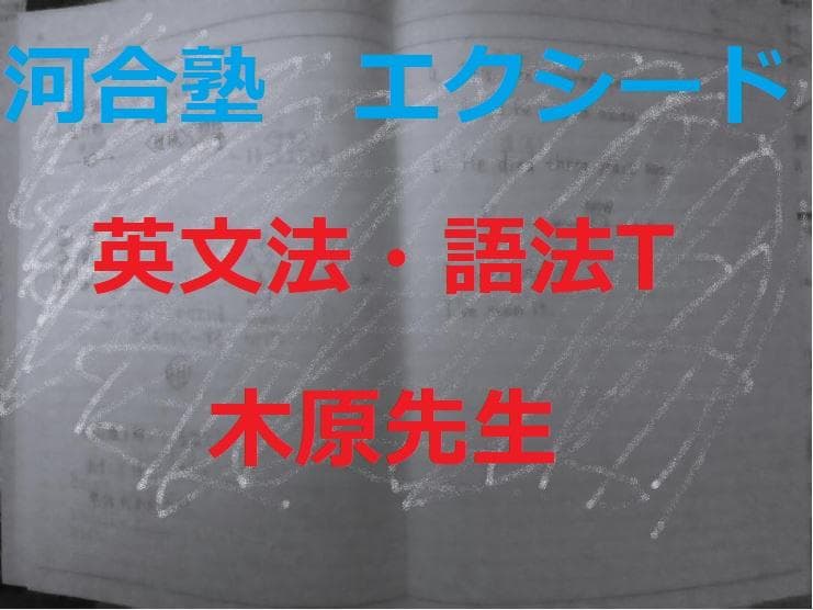 【河合塾】『エクシードコース東大・京大・阪大医進　英文法・語法Tノート　木原史』