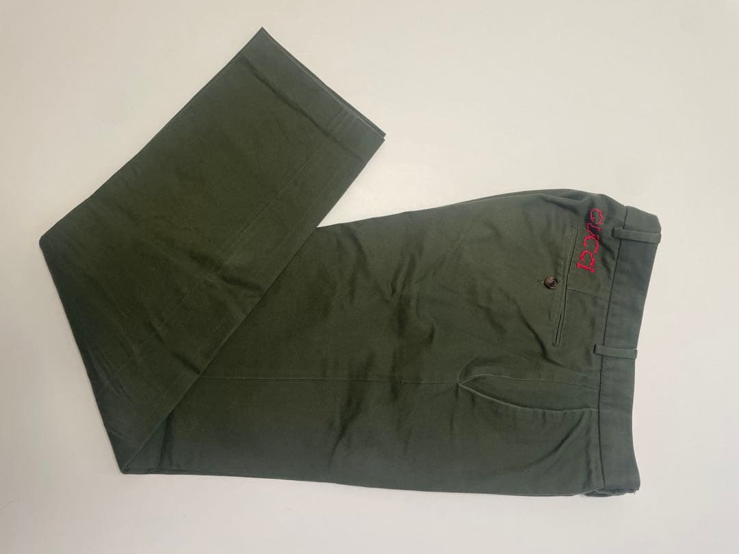 GUCCI オリーブグリーン チノパン　size48