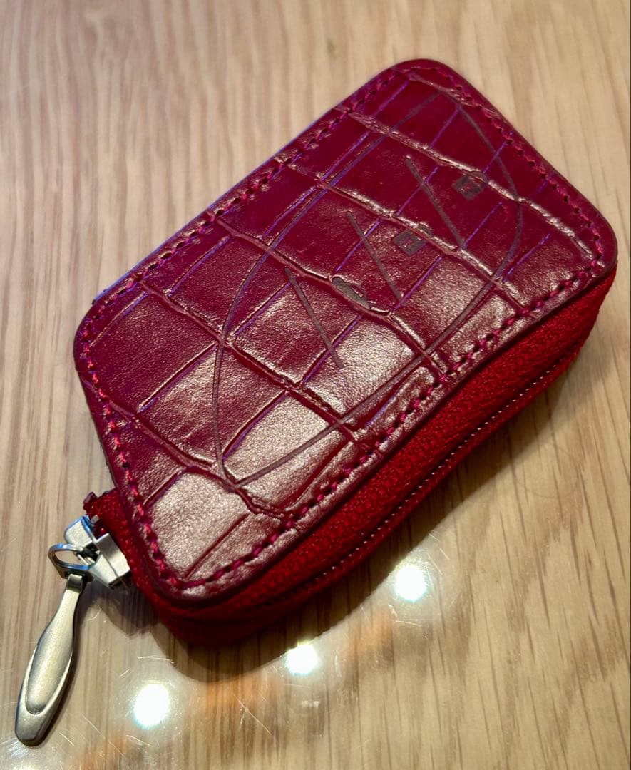 レクサス　純正　レッド クロコダイル型押しキーケース