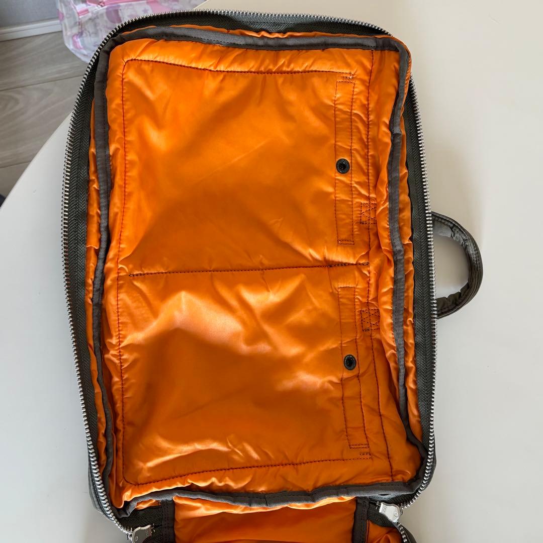【美品】ポーター タンカー 3way ブリーフケース シルバーグレー