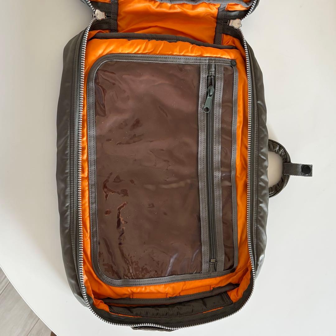 【美品】ポーター タンカー 3way ブリーフケース シルバーグレー