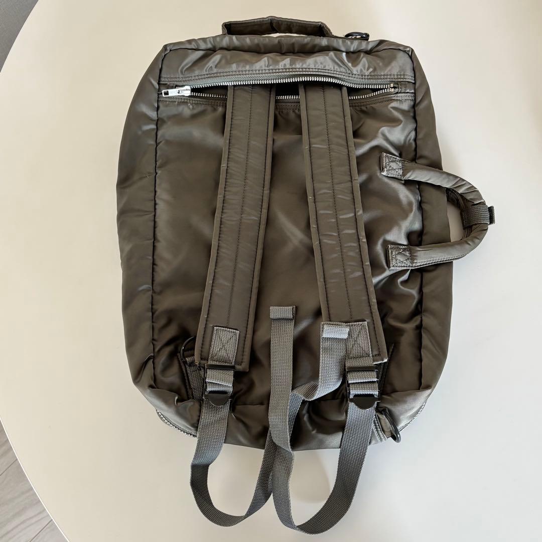 【美品】ポーター タンカー 3way ブリーフケース シルバーグレー