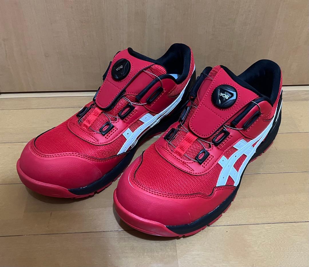 アシックス安全靴 ウィンジョブ 27cm CP209 レッド 未使用品、箱無し！