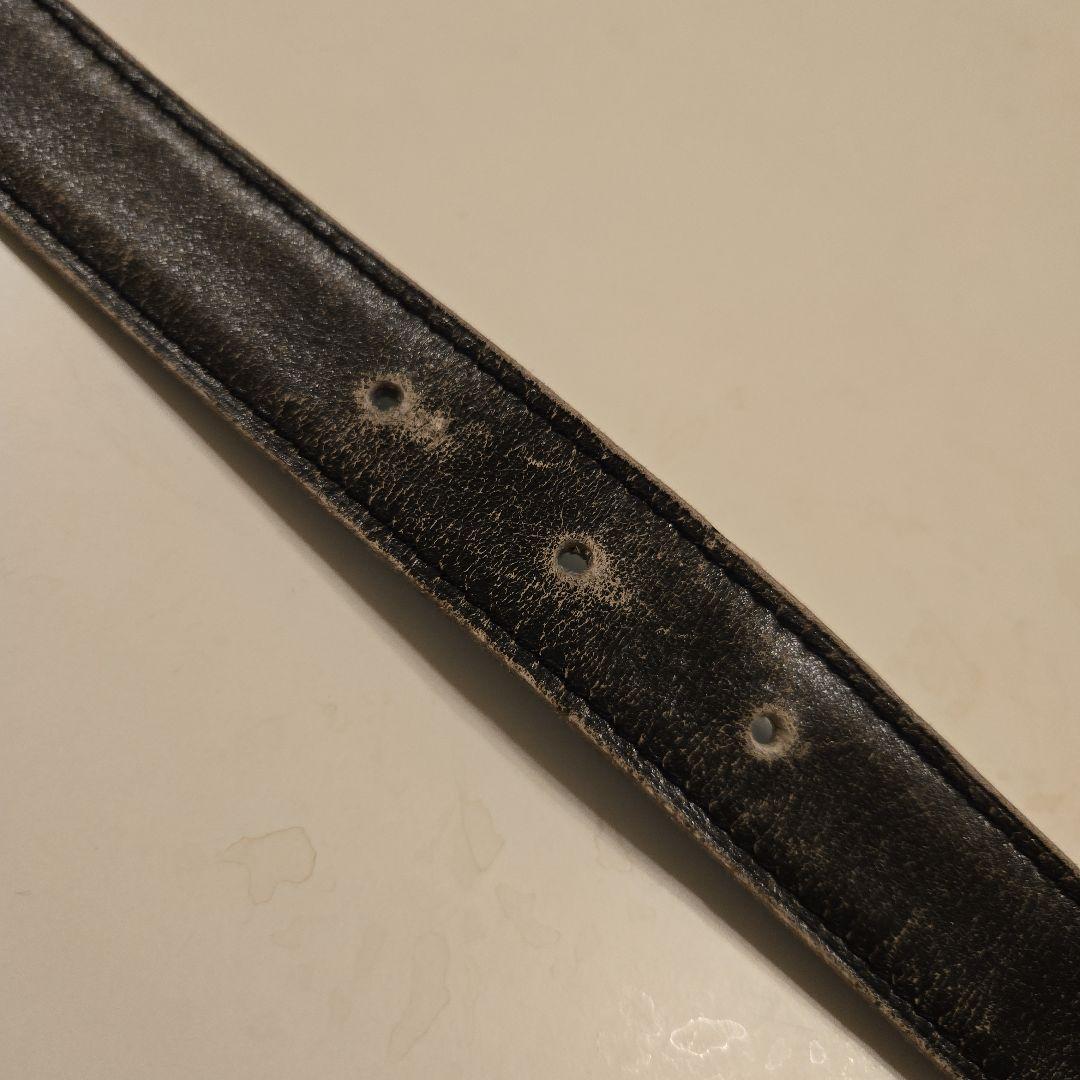 HERMES　青レザー H型バックル ベルト