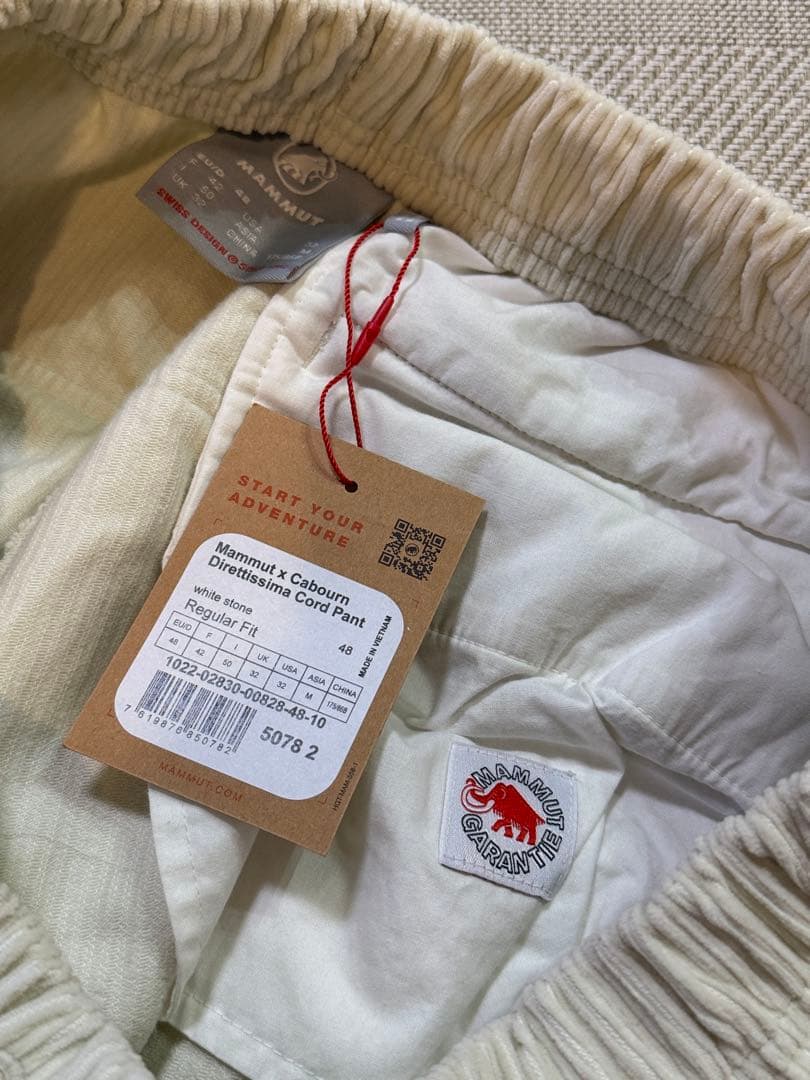 MAMMUTマムート×ケーボン ディレティシマ　コードパンツ　コーデュロイ