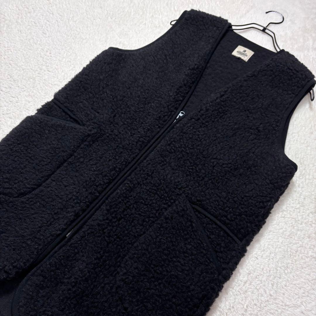 人気　定番　COLD BREAKER ボア　ロングジレ　ベスト　ブラック