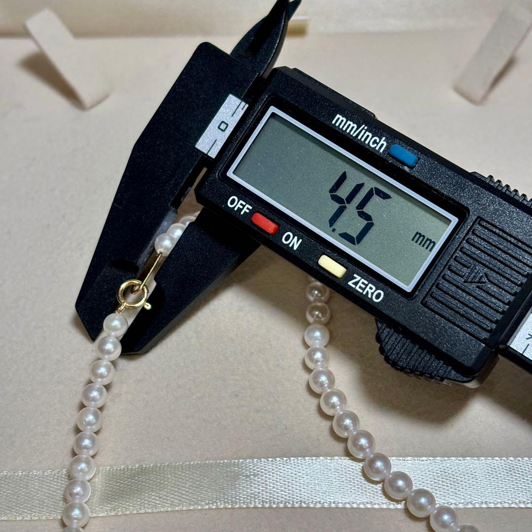 あこや真珠✨K18　パール 約4.5-5.0 ゴールド　冠婚葬祭　レディース