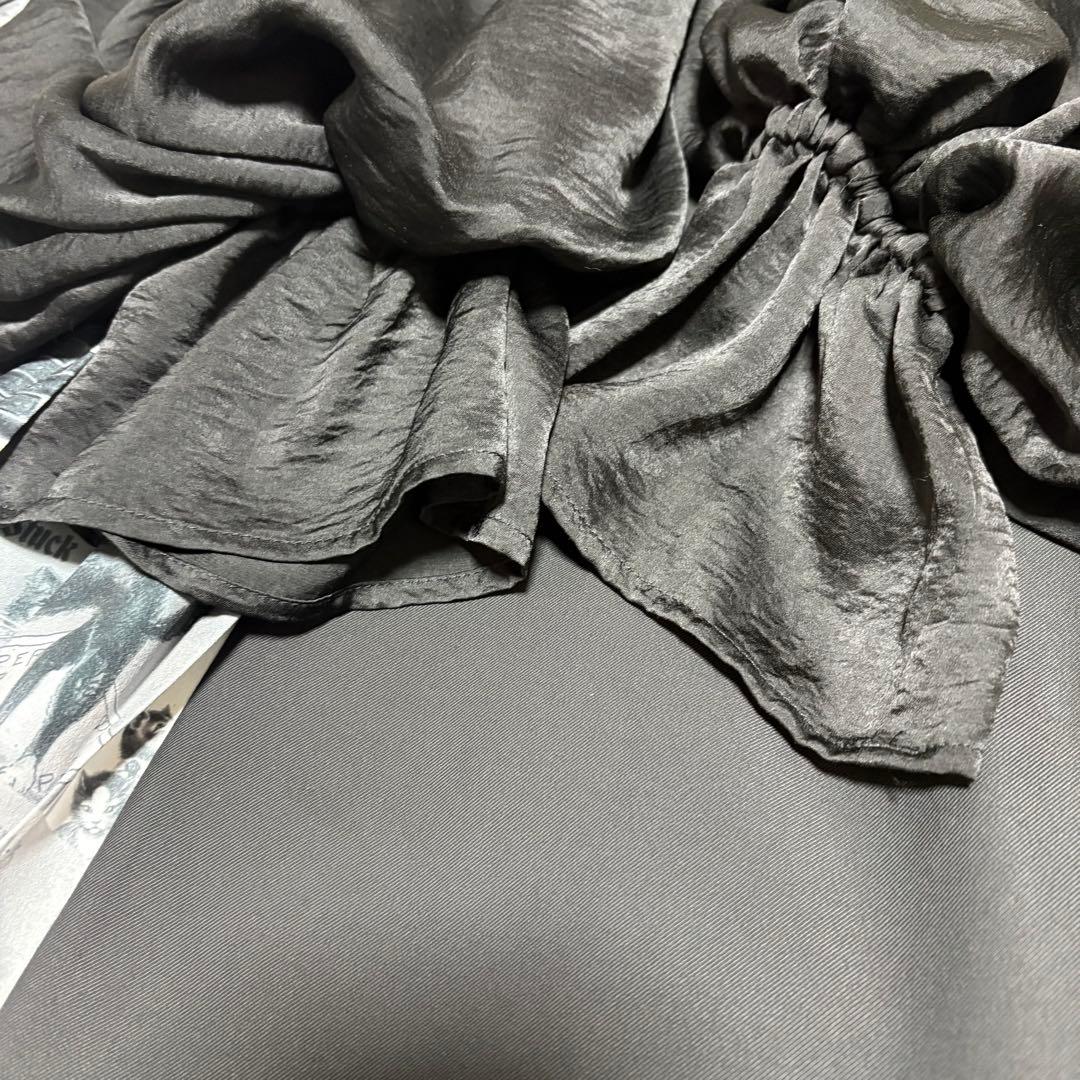 ふりふ from cats ナポレオンワンピース　総柄　猫　キャット　ブラック