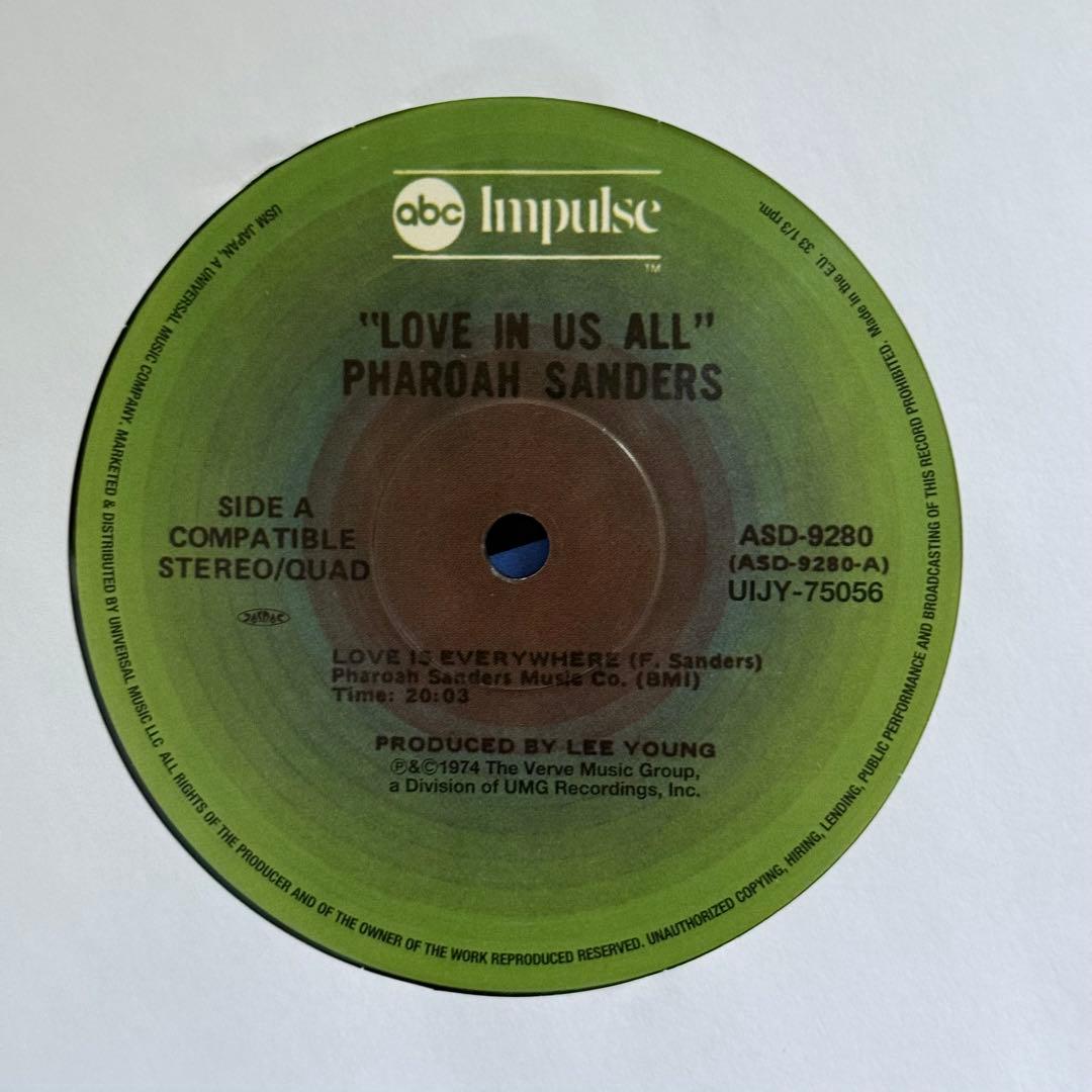 Pharoah Sanders Love In Us All レコード