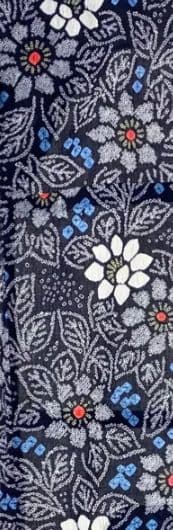 有松鳴海絞り絞り浴衣　ほどき反物　一着分　濃紺　花柄　高級品