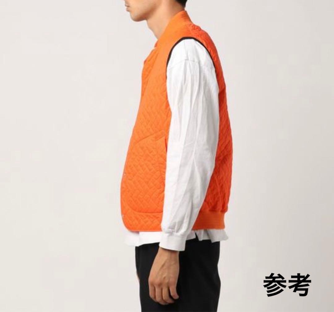 ハンコック　オレンジ　キルティング　ベスト