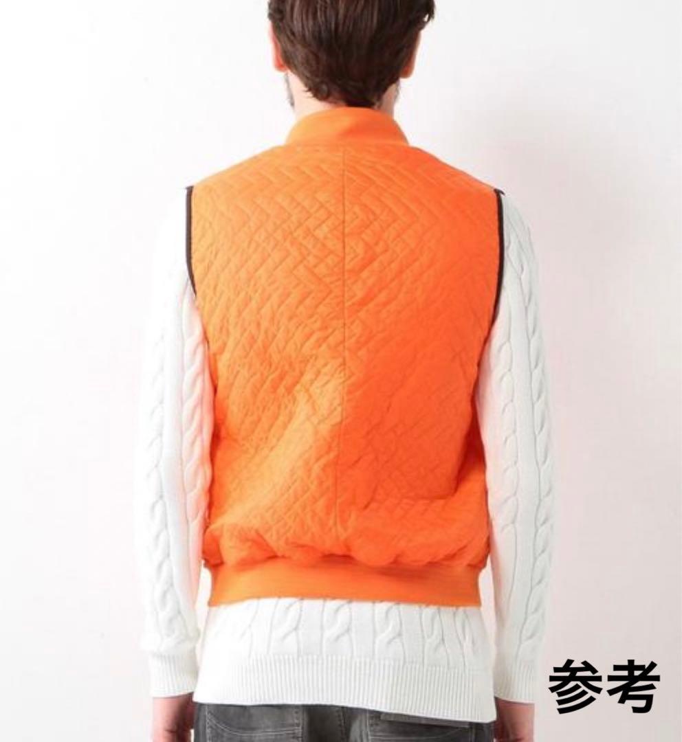 ハンコック　オレンジ　キルティング　ベスト