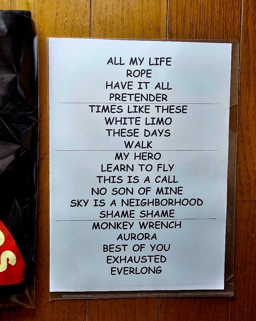 【セトリ付】Foo Fighters　MATCHBOX COBRA T/S